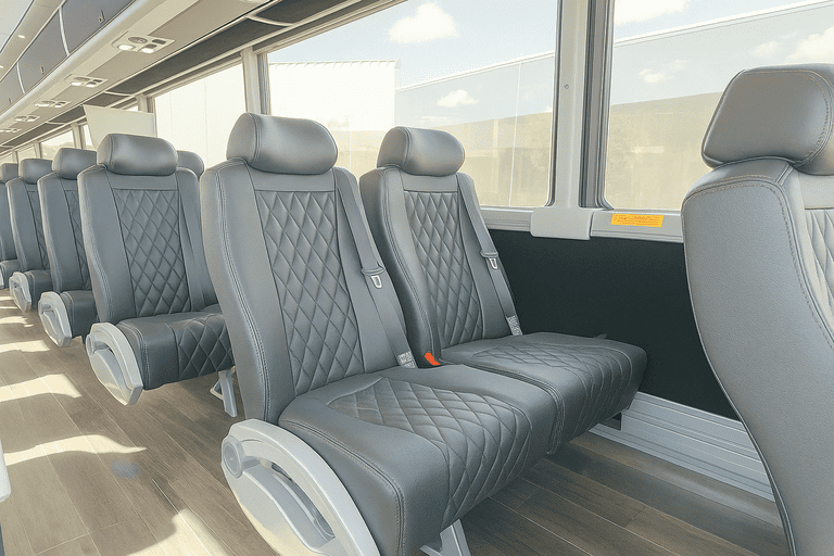 interior of Santa Maria Coach Bus Service charter bus