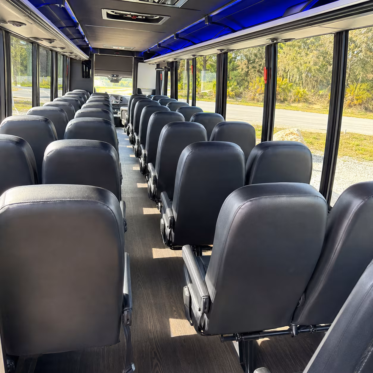 santa maria 25 passenger minibus inside