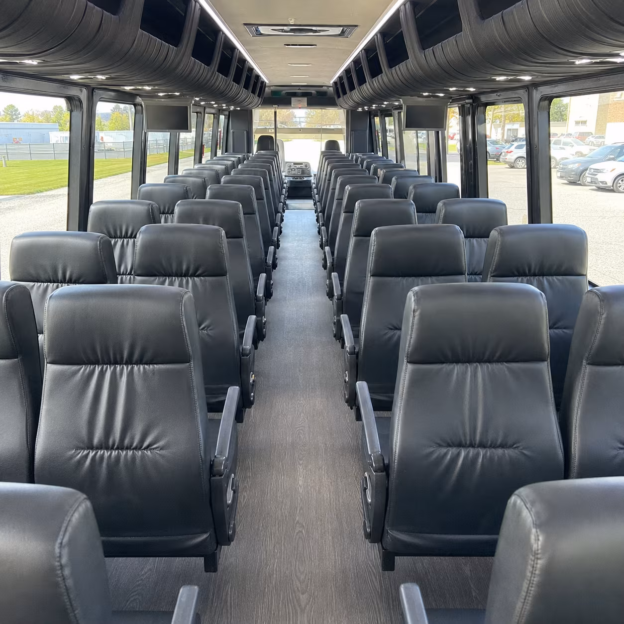 santa maria 28 passenger minibus interior