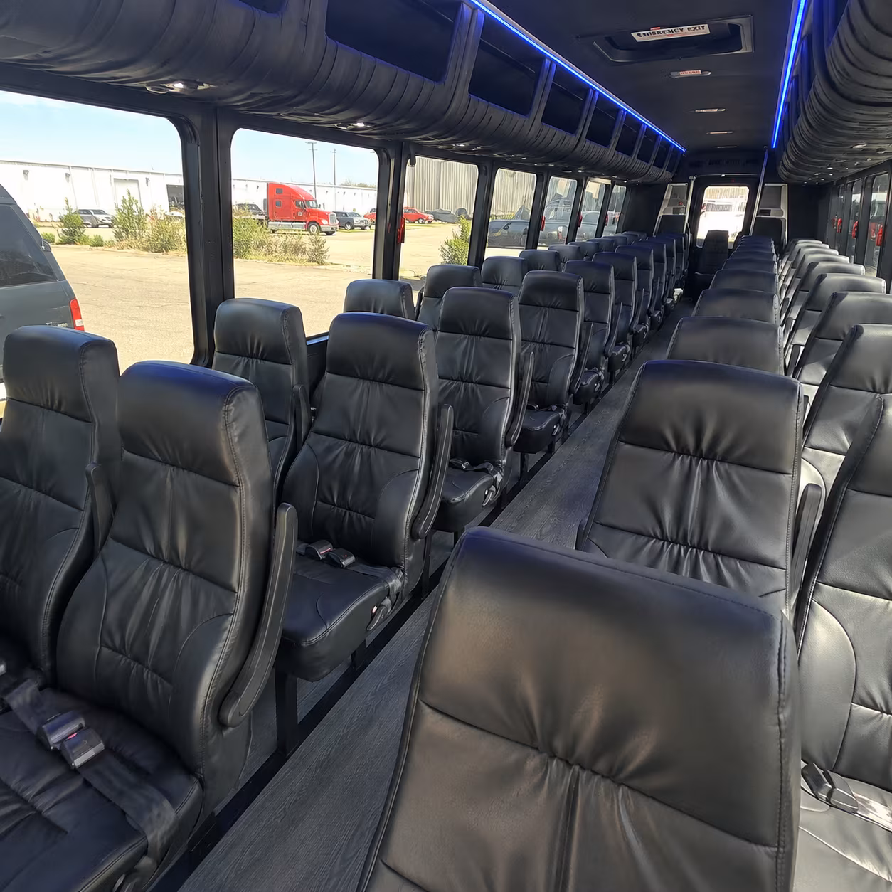 santa maria 35 passenger minibus interior