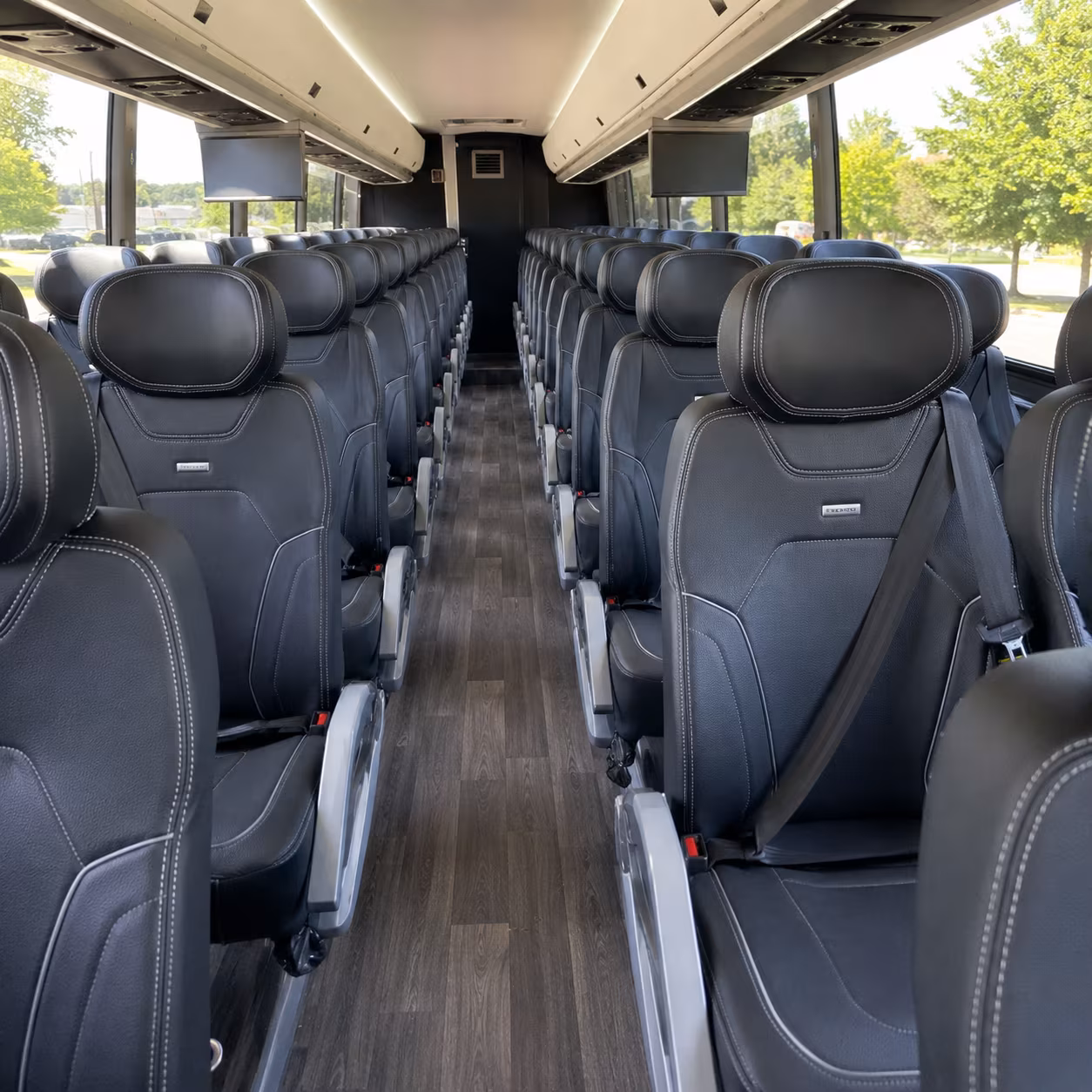 santa maria 56 passenger charter bus interior