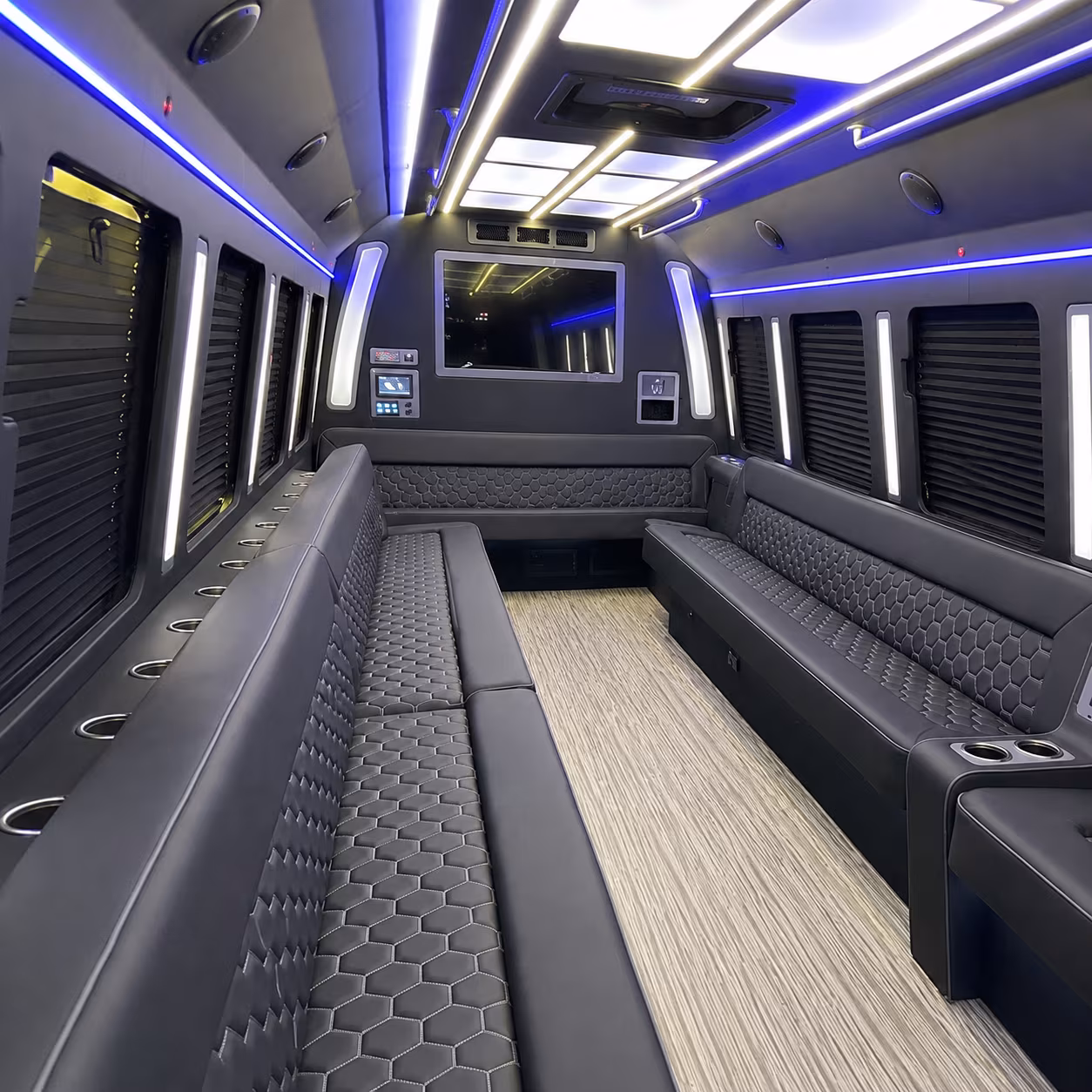 santa maria party bus inside
