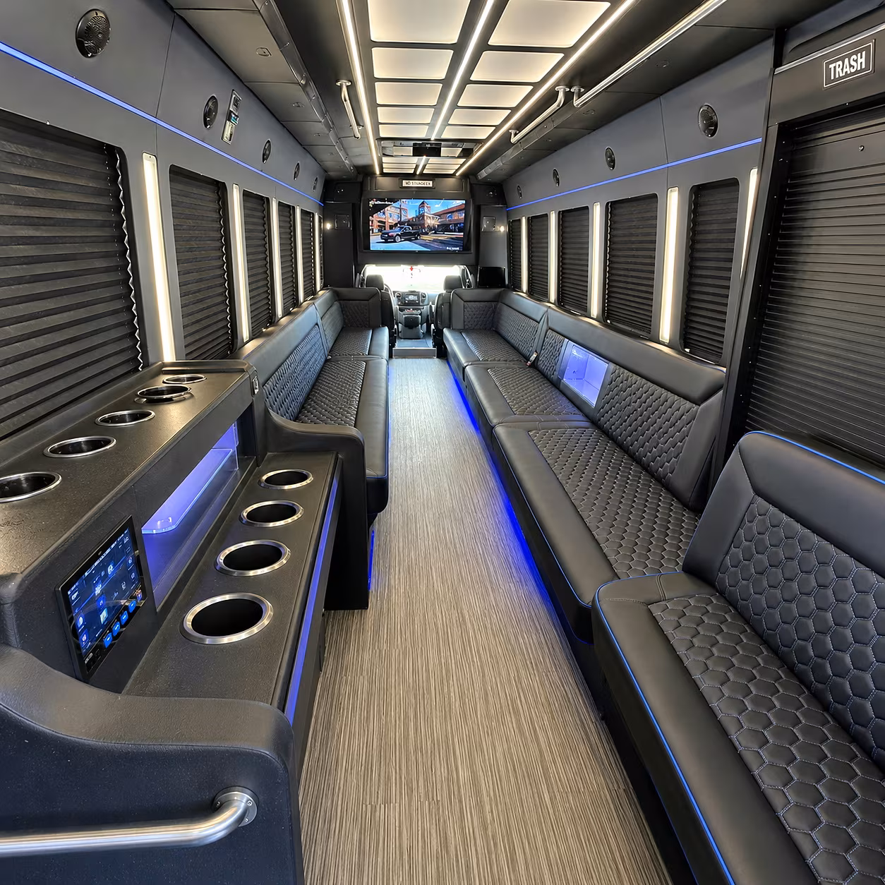santa maria party bus interior