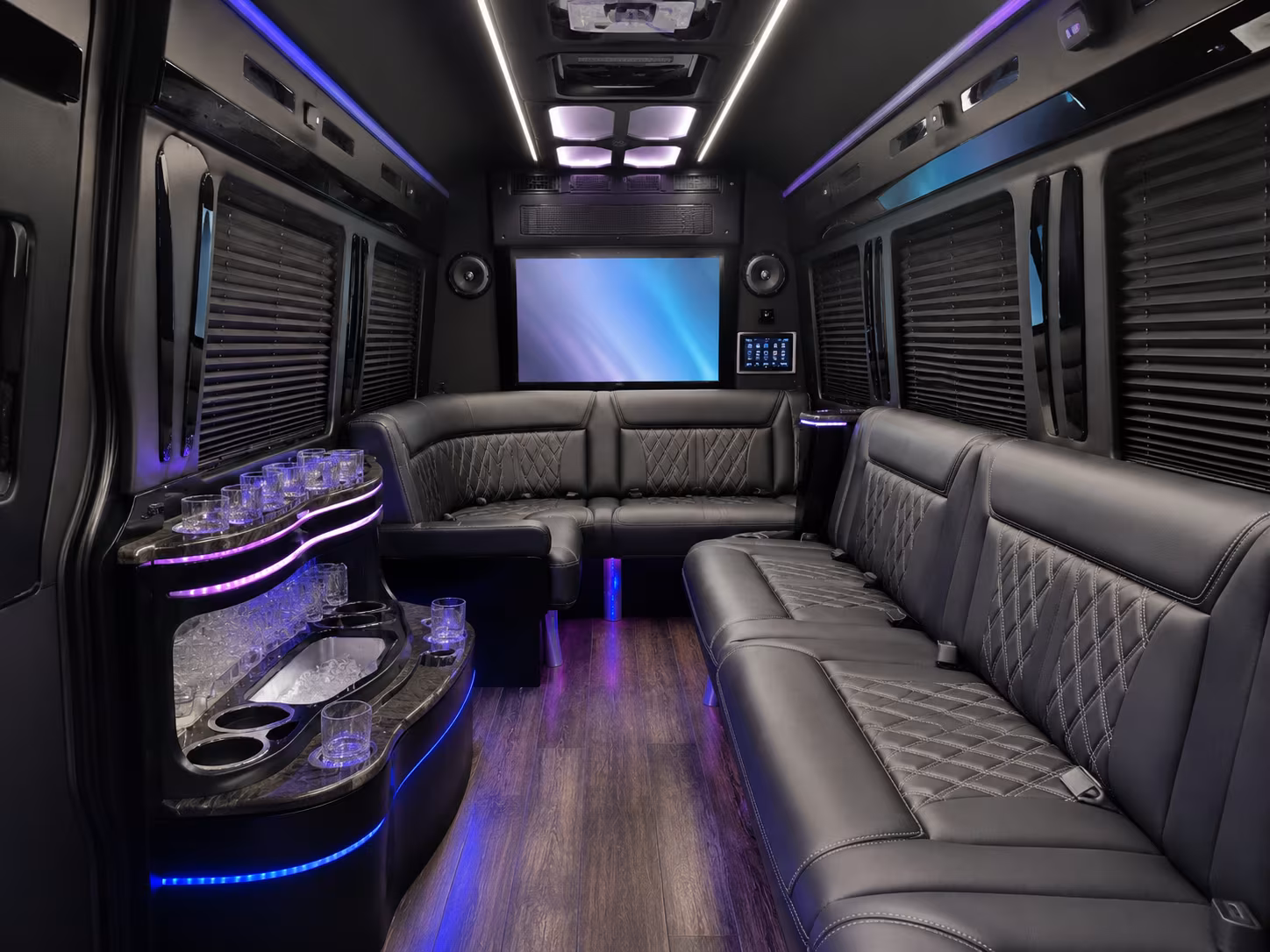 santa maria sprinter limousine inside
