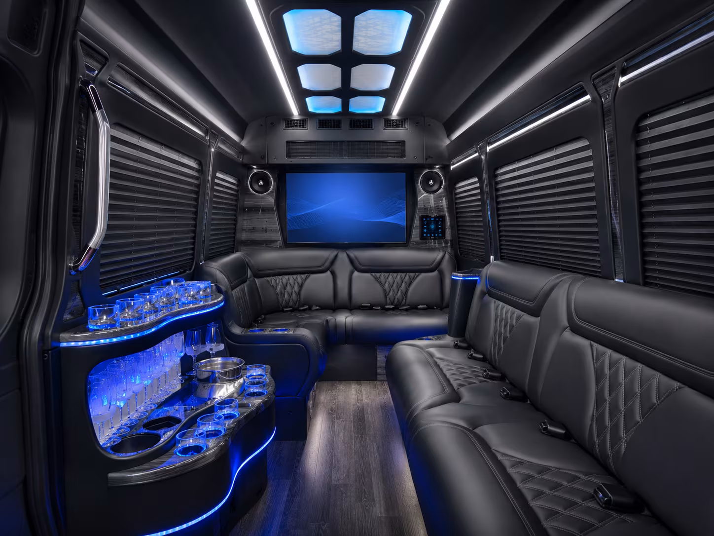 santa maria sprinter limousine interior